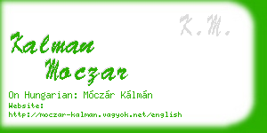 kalman moczar business card